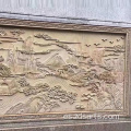 Tallado de piedra de mármol de paisaje mural